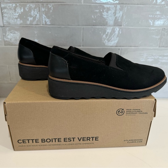New Clark’s Sharon Dolly Black Noir shoes Size 8.5 - Picture 9 of 13